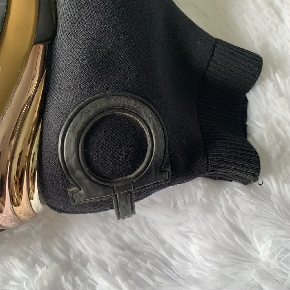 FERRAGAMO BLACK SNEAKERS